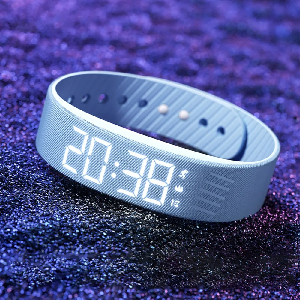 WristWake silent vibrating alarm band in Blue