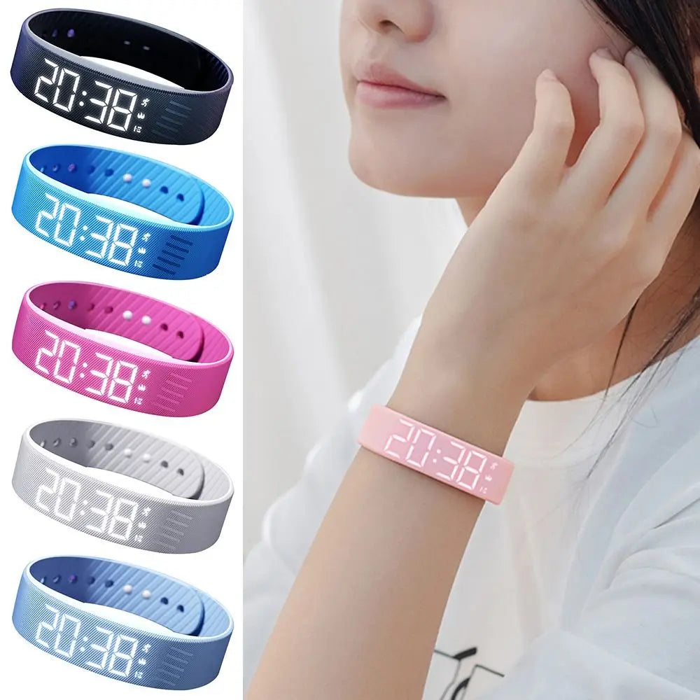 WristWake worn on the wrist, shown in five colours